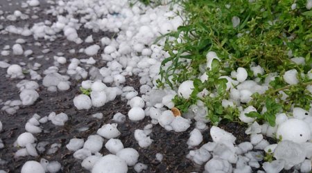 FAKTİKİ HAVA: Kəlbəcərə dolu düşüb