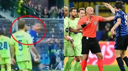 “Barselona”nın futbolçusu “İnter”in müdafiəçisinə TÜPÜRDÜ - VİDEO