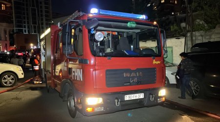 Bakıdakı güclü yanğın MƏHDUDLAŞDIRILDI - FOTO/VİDEO