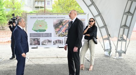 Şuşada inşa ediləcək dördüncü yaşayış kompleksinin təməli qoyuldu - FOTO/VİDEO