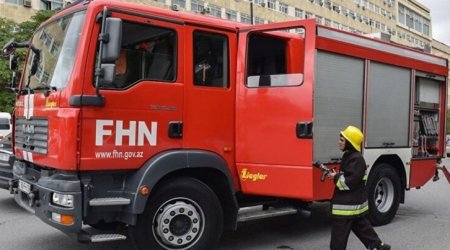 Bakıda 4 otaqlı ev yandı