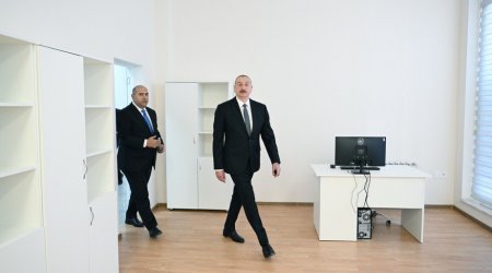 Prezident Kəngərli kəndində yerli icra strukturları üçün inşa edilmiş inzibati binada - FOTO/VİDEO