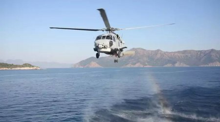 Türkiyədə helikopter dənizə məcburi eniş etdi – VİDEO