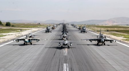 Təyyarələrimiz beynəlxalq təlimdə "fil yürüşü" etdilər - FOTO