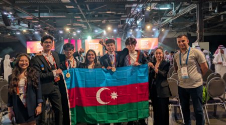 Məktəblilərimiz ABŞ-da keçirilən müsabiqədə bürünc medal qazandılar - FOTO