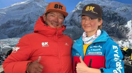 Azərbaycanlı qadın “Everest”i fəth etdi - Tarix yazdı - FOTO
