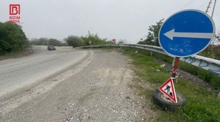 Ağsu aşırımında təhlükəli VƏZİYYƏT - Sürüşmə yenidən AKTİVLƏŞİR – FOTO