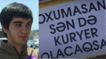 Kuryer yazısı ilə sosial şəbəkələrdə gündəm olan gənc DANIŞDI – VİDEO