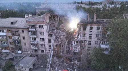 Ukraynaya rekord sayda hava hücumu: 10-dan çox mülki şəxs həlak oldu - FOTO-VİDEO