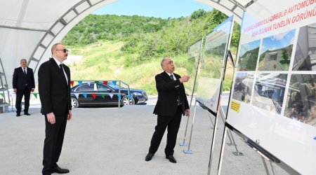 İlham Əliyev Muğanlı-İsmayıllı-Qəbələ yolunda görülən işlərlə tanış oldu - FOTO/VİDEO