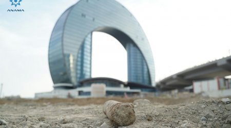 "Port Baku" ərazisində top mərmisi tapıldı – FOTO