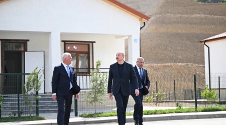 Prezident Laçının Bəylik kəndinin açılışında - FOTO/VİDEO