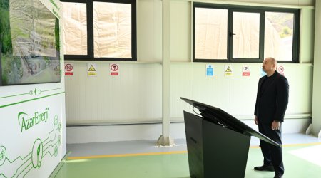 Prezident Laçında “Aşağı Malıbəyli” və “Mirik” su elektrik stansiyalarının açılışında – FOTO/VİDEO