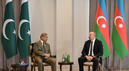 Prezident Laçında Şahbaz Şəriflə görüşdü – FOTO