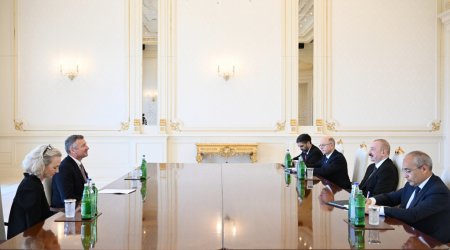 İlham Əliyev “ExxonMobil” şirkətinin vitse-prezidentini qəbul etdi - FOTO/VİDEO