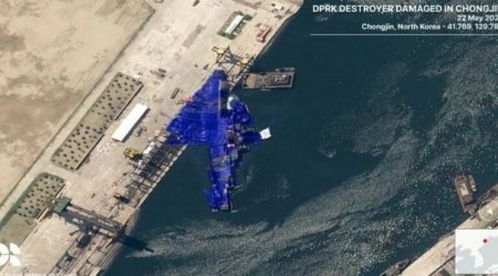 Şimali Koreyanın çevrilmiş esminesi Rusiya sərhədinə göndərilib