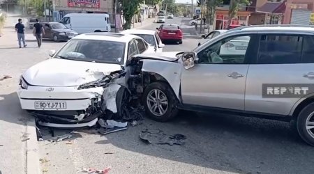 Bakıda zəncirvari QƏZA olub - VİDEO