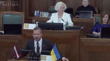 Latviyada rus dilini müdafiə edən deputat TUTULDU – VİDEO