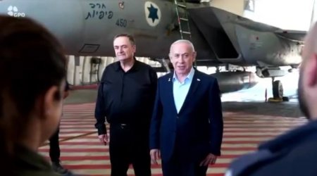 Netanyahu hərbi bazada komandanlarla görüşdü – VİDEO