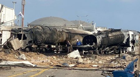 İranın raket zərbələrindən sonra Hayfa Elektrik Stansiyası – FOTO