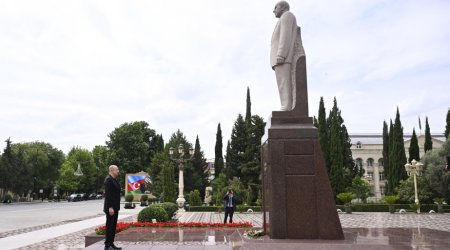 İlham Əliyev Yevlax şəhərinə getdi