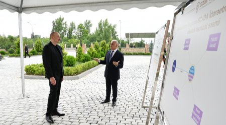 İlham Əliyev Yevlaxda SCADA İdarəetmə Mərkəzinin açılışında - FOTO