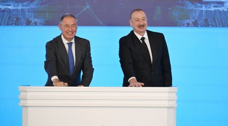 Prezident Mingəçevirdə “8 Noyabr” Elektrik Stansiyasının AÇILIŞINDA - FOTO