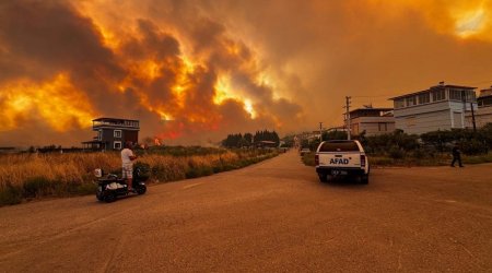 Antalyada güclü meşə yanğını başladı – FOTO/VİDEO