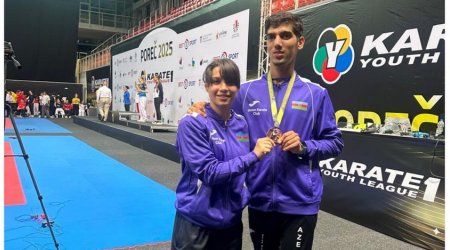 Azərbaycan karateçiləri Xorvatiyada bürünc medallar qazandılar - FOTO