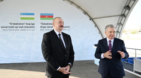 Bakıda “Özbəkistan” parkının TƏMƏLİ QOYULDU - FOTO
