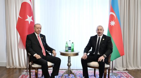 İlham Əliyev Xankəndidə Rəcəb Tayyib Ərdoğanla görüşüb - FOTO/VİDEO