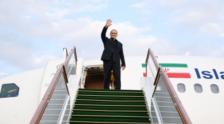 Pezeşkianın Azərbaycana səfəri başa çatdı - FOTO