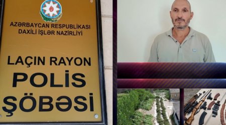 Laçın polisindən ƏMƏLİYYAT: 300-ə yaxın çətənə və silah-sursat aşkarlandı - VİDEO