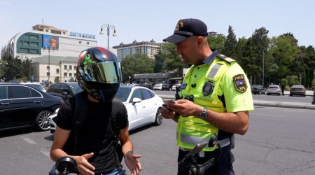 İkitəkərli nəqliyyat sürücülərinə XƏBƏRDARLIQ EDİLDİ - FOTO/VİDEO