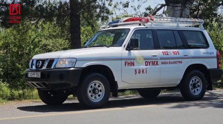 Şəkidə AĞIR QƏZA – Sükan arxasında sürücünün ürəyi dayandı - FOTO/VİDEO