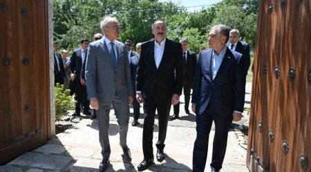 Liderlər Şuşada Bülbülün ev-muzeyində - FOTO
