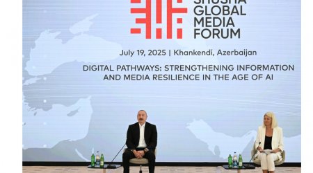İlham Əliyev III Şuşa Qlobal Media Forumunda iştirak edib -FOTO/VİDEO