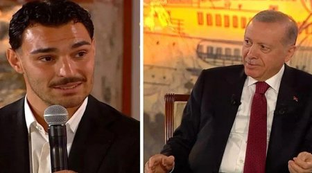 Ərdoğanla futbolçu Kaan Ayhan arasında maraqlı dialoq - VİDEO