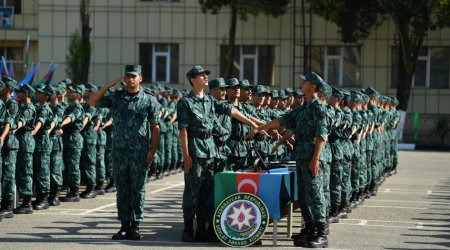 Gənc əsgərlərin andiçmə mərasimi KEÇİRİLDİ - FOTO