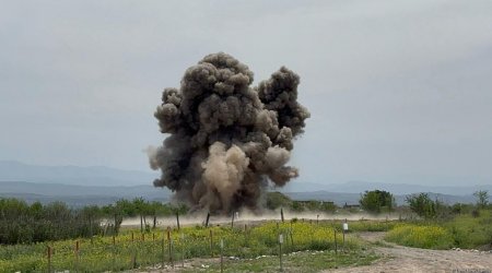 Şuşada yanğın zamanı mina partlayışları BAŞ VERDİ