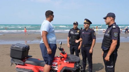 Polis çimərliklərdə vətəndaşlara bunu məsləhət görür - FOTO