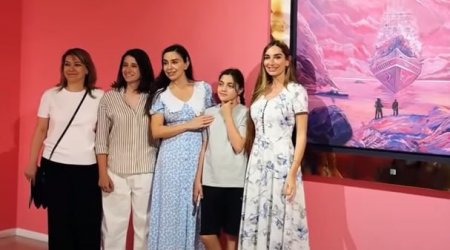 Leyla və Arzu Əliyevalar Müasir İncəsənət Muzeyində - VİDEO 