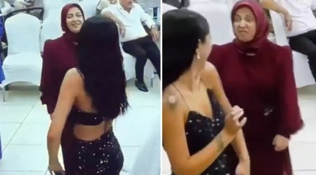 Toyda qızının rəqsi hicablı ananı özündən belə çıxardı - VİDEO