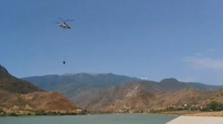 Ağdərədəki yanğın genişlənir: 2 helikopter cəlb edildi - VİDEO