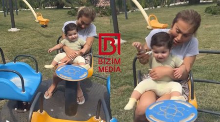 Rəqsanə Bakıda nəvəsi ilə BELƏ ƏYLƏNDİ - VİDEO