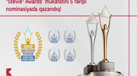 Kapital Bank 5 nominasiyada “Stevie Awards” mükafatına layiq görülüb