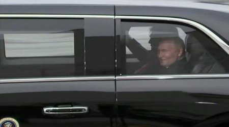 Tramp və Putin danışıqlara ABŞ prezidentinin avtomobili ilə yollandılar - VİDEO