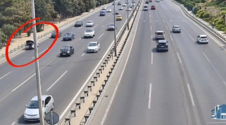 Aeroport şosesində dəhşətli qəzanın ANBAAN VİDEOSU: Sürücü təkərlər altında qaldı