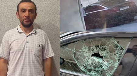 Bakıda maşının şüşəsini qəsdən sındıran şəxs saxlanıldı – VİDEO