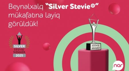 “Nar” nüfuzlu “Stevie” mükafatına layiq görüldü